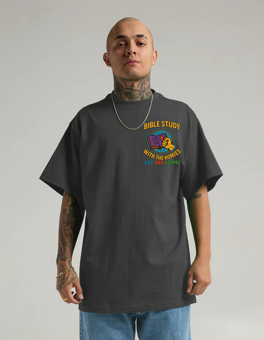 Bible Study with The Homies Shadow Grey T-Shirt