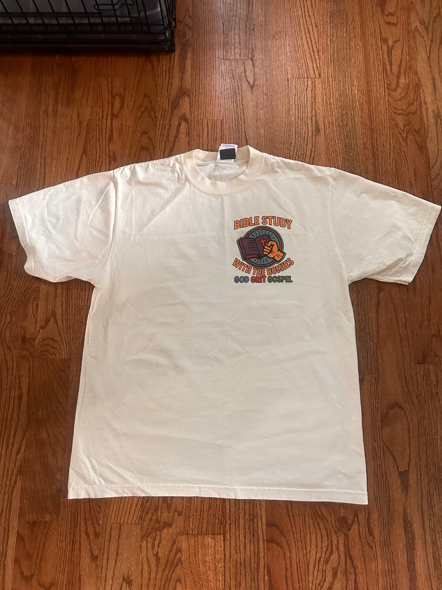 Bible Study with The Homies Shadow Cream T-Shirt