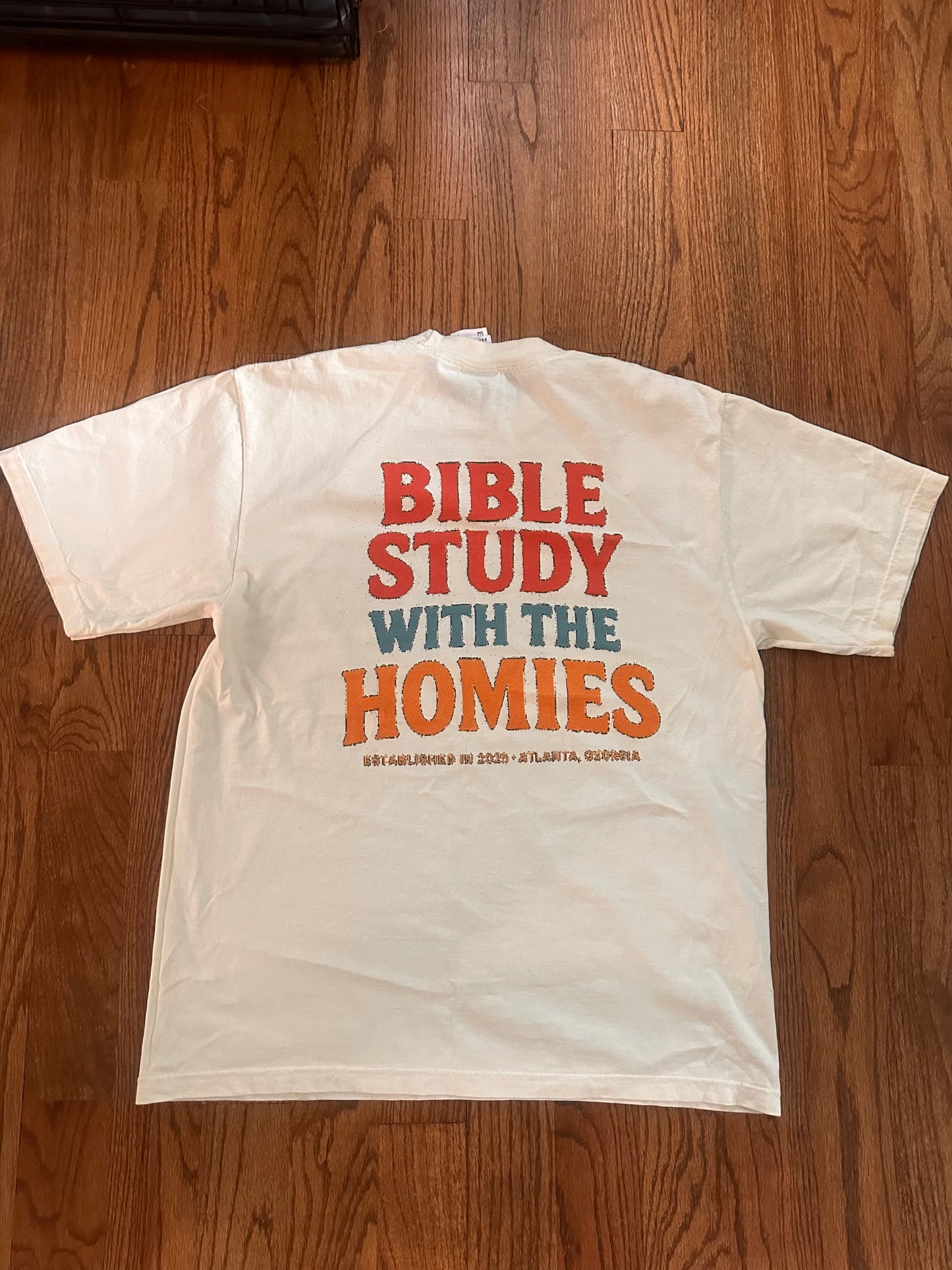 Bible Study with The Homies Shadow Cream T-Shirt