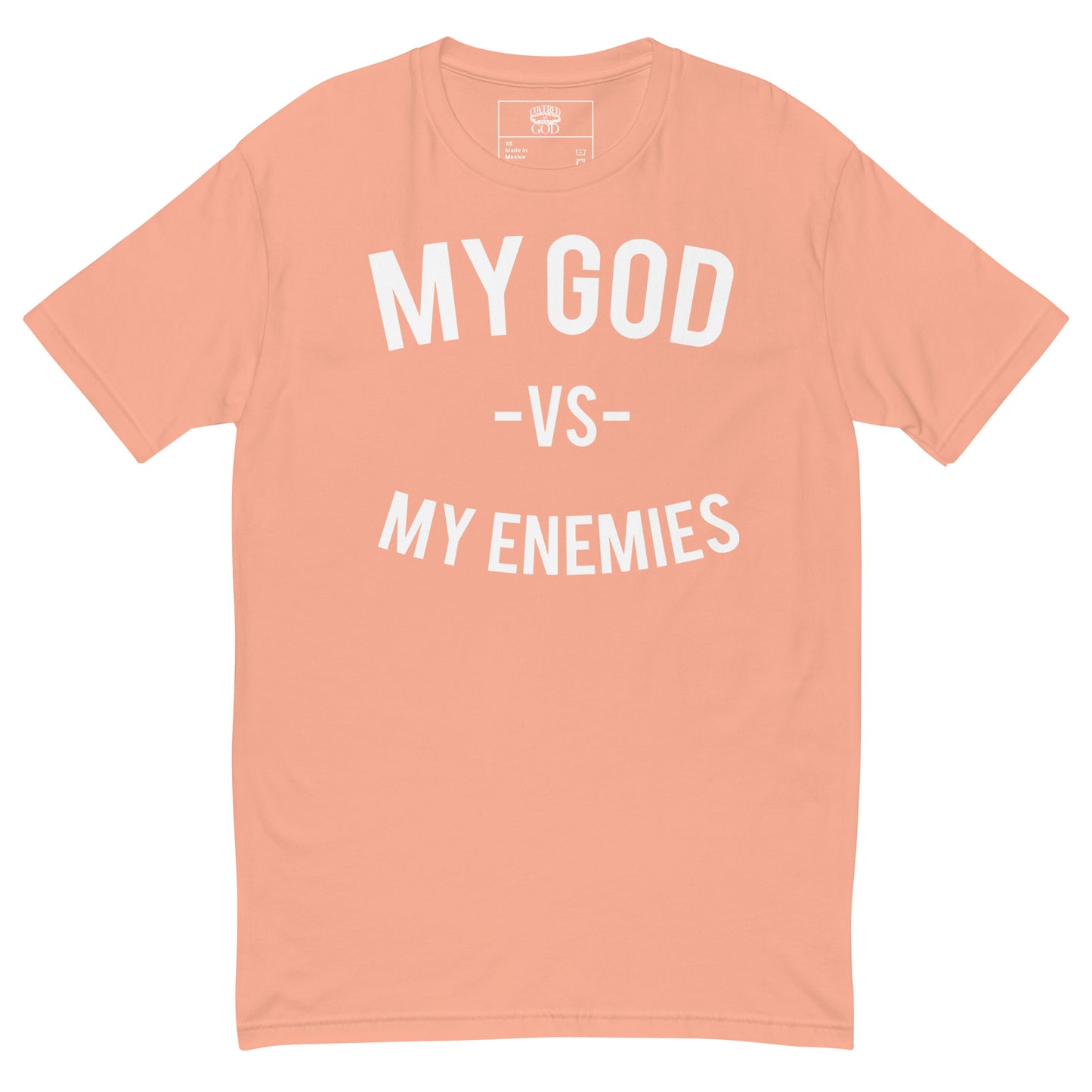 Classic My God VS My Enemies Peach T-Shirt