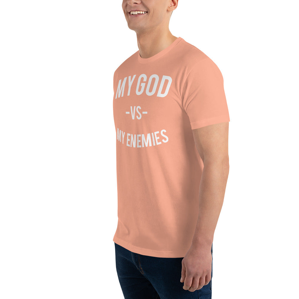Classic My God VS My Enemies Peach T-Shirt