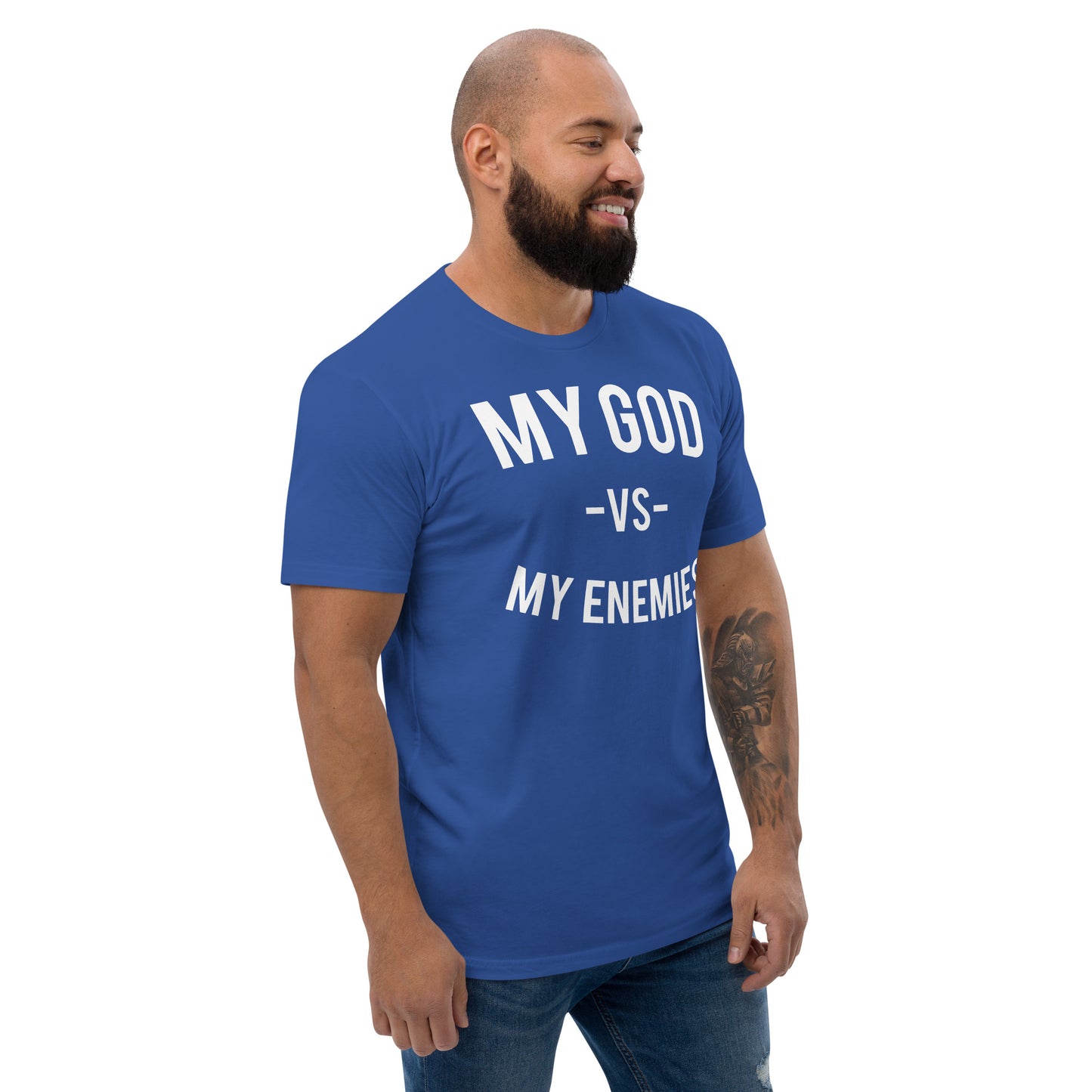 Classic My God VS My Enemies Royal Blue T-Shirt