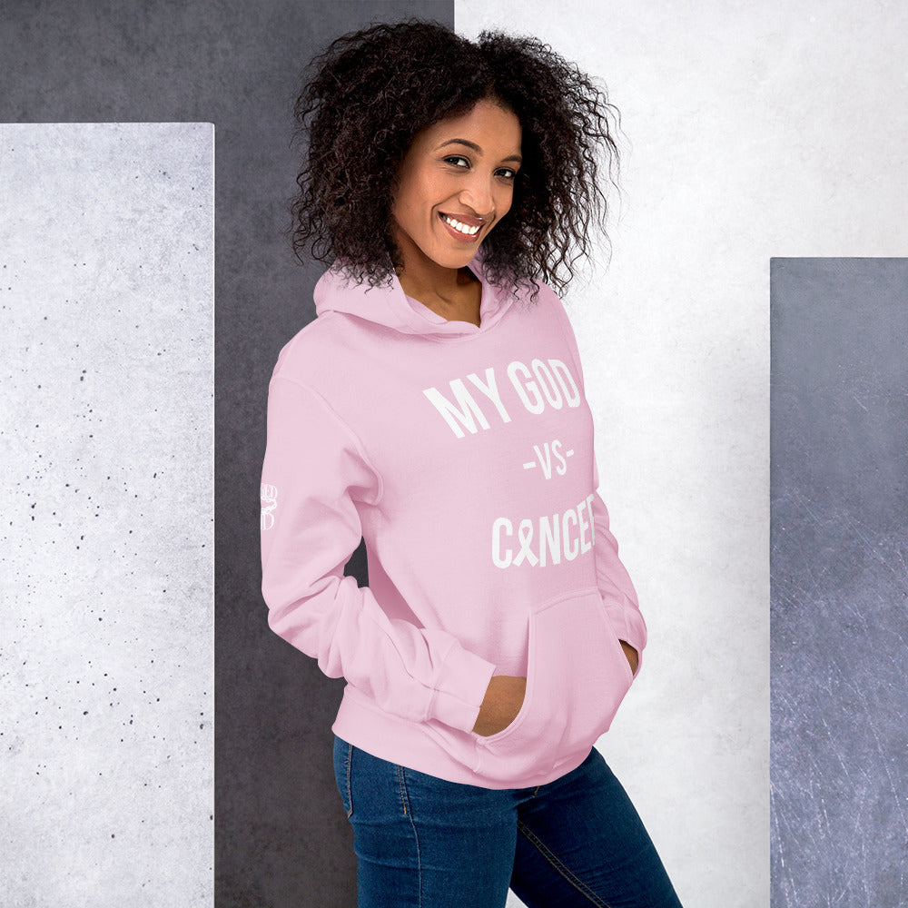 My God Vs Cancer Pink Hoodie