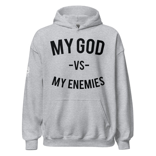 Classic My God VS My Enemies Grey Hoodie