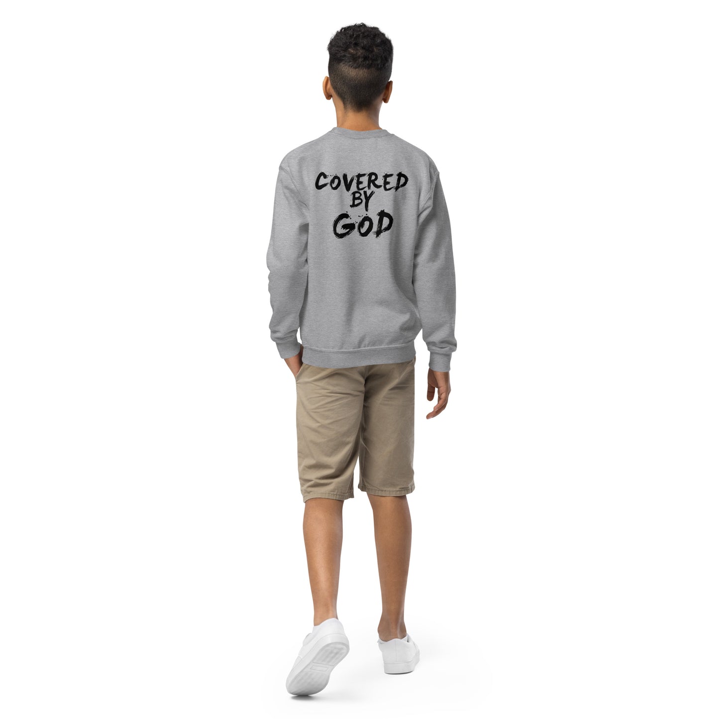 Youth I'm Just Out Here Trusting God Crewneck Sweatshirt