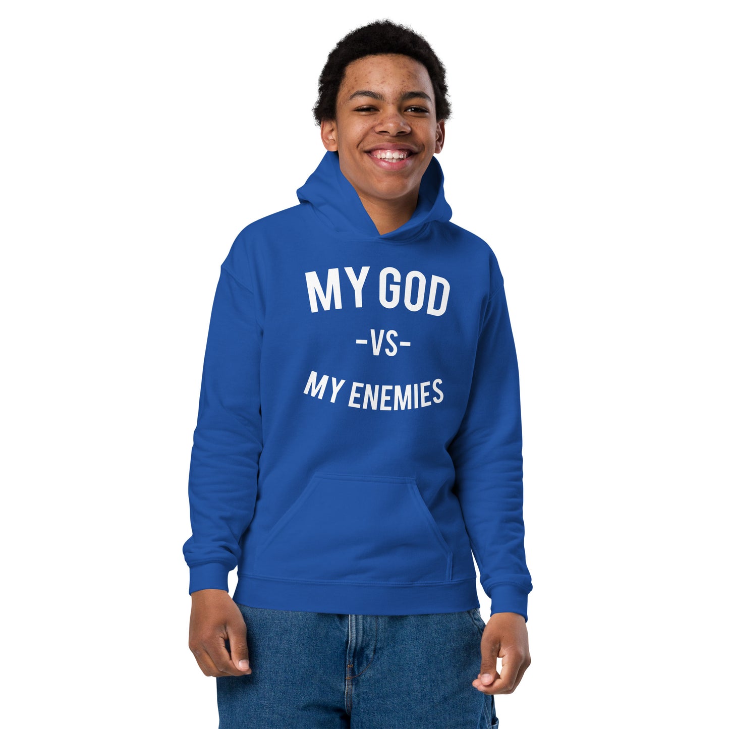 Youth My God Vs My Enemies Blue Hoodie