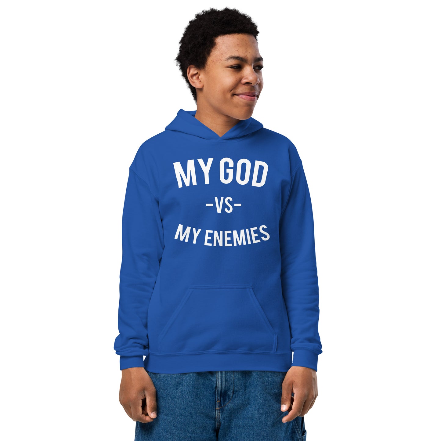 Youth My God Vs My Enemies Blue Hoodie