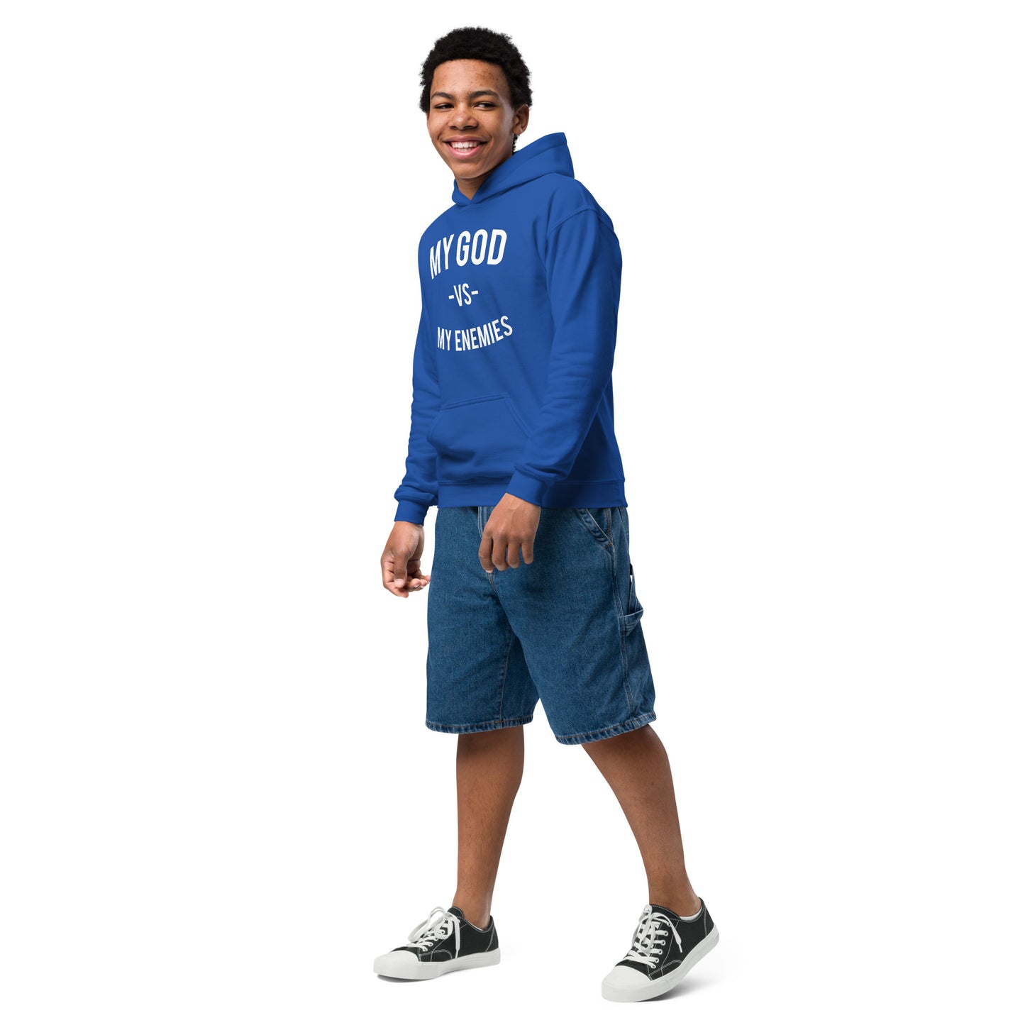 Youth My God Vs My Enemies Blue Hoodie