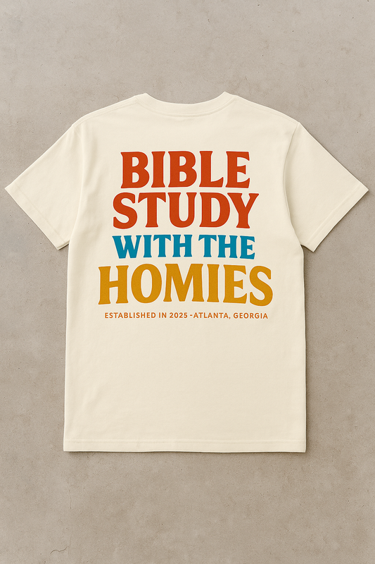 Bible Study with The Homies Shadow Cream T-Shirt