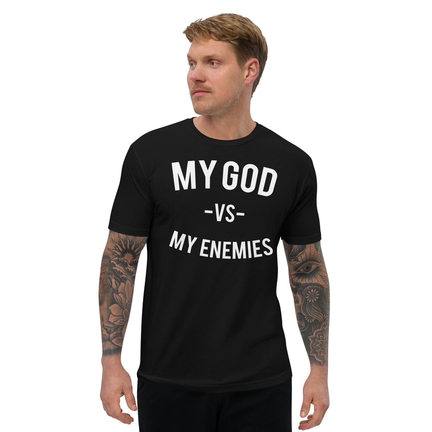 Classic My God VS My Enemies Black T-Shirt