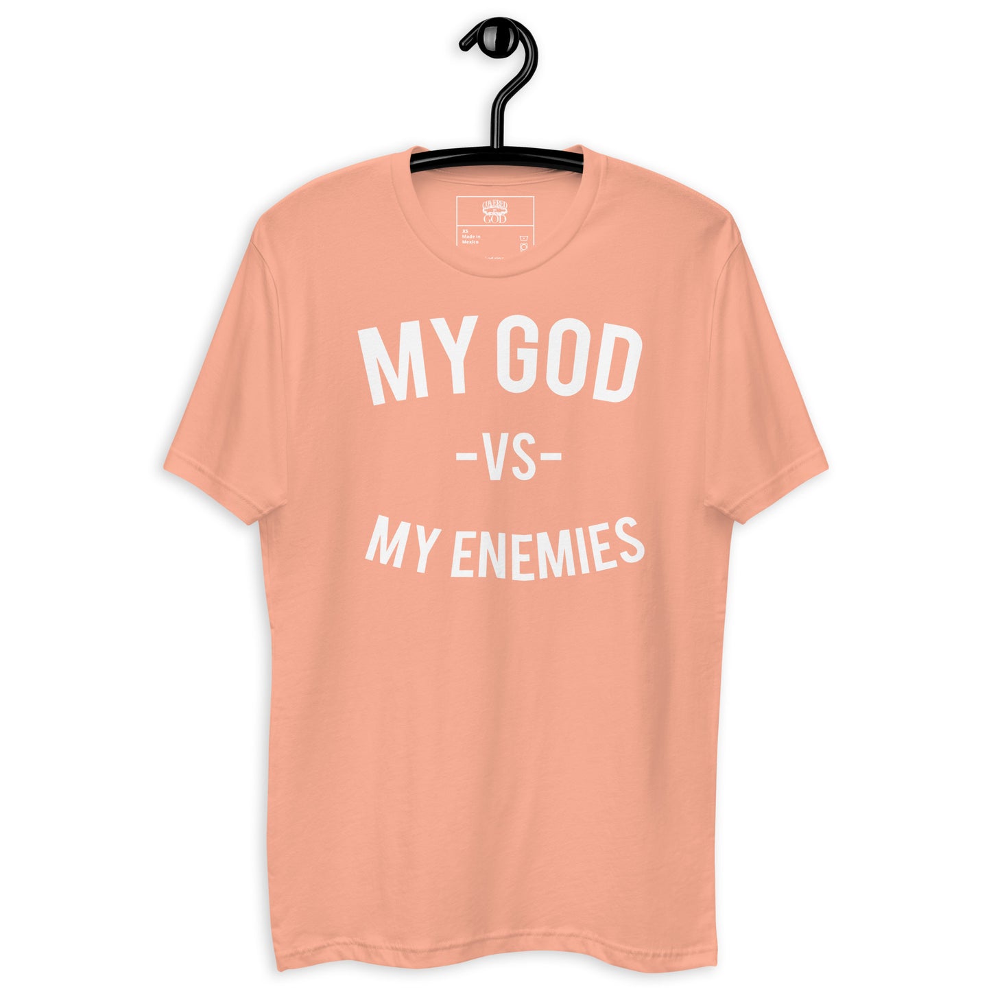 Classic My God VS My Enemies Peach T-Shirt