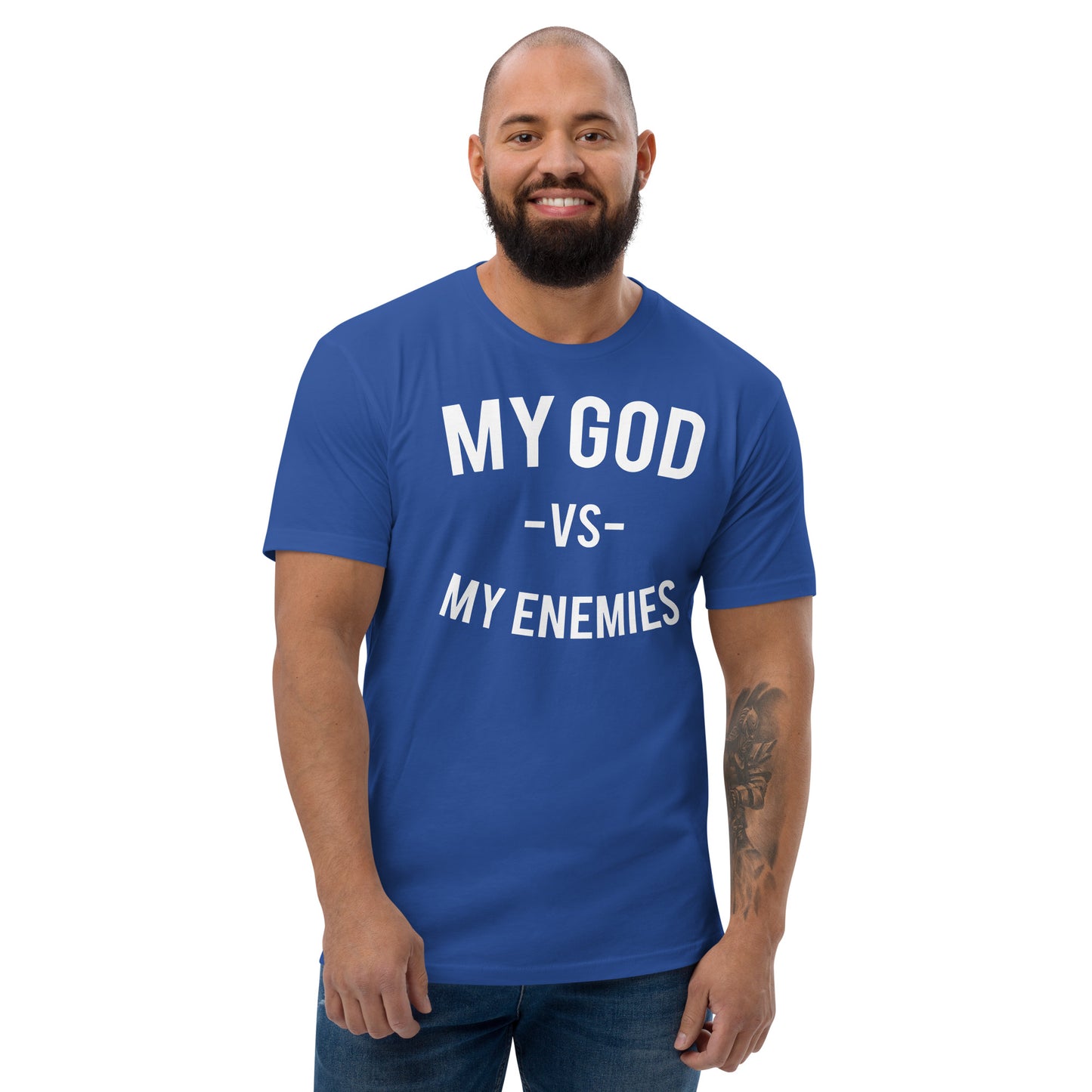 Classic My God VS My Enemies Royal Blue T-Shirt