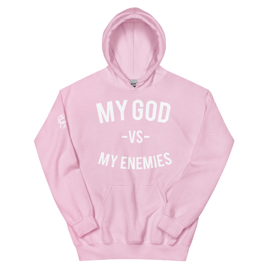 Classic My God Vs My Enemies Pink Hoodie