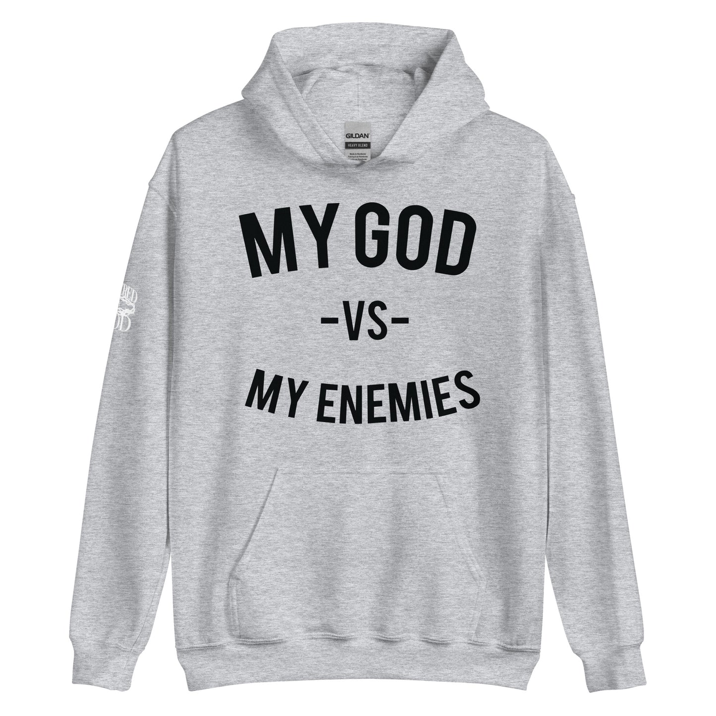 Classic My God VS My Enemies Grey Hoodie